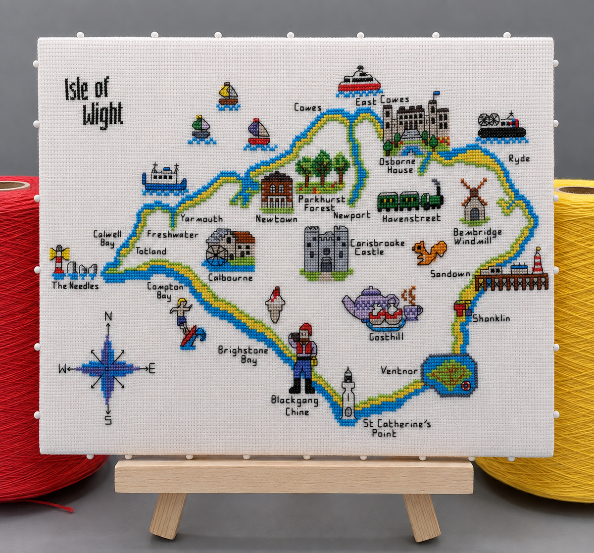 Modern Isle of Wight Cross Stitch Kit